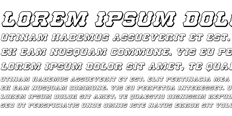 Sample of U.S. Marshal 3D Italic Italic