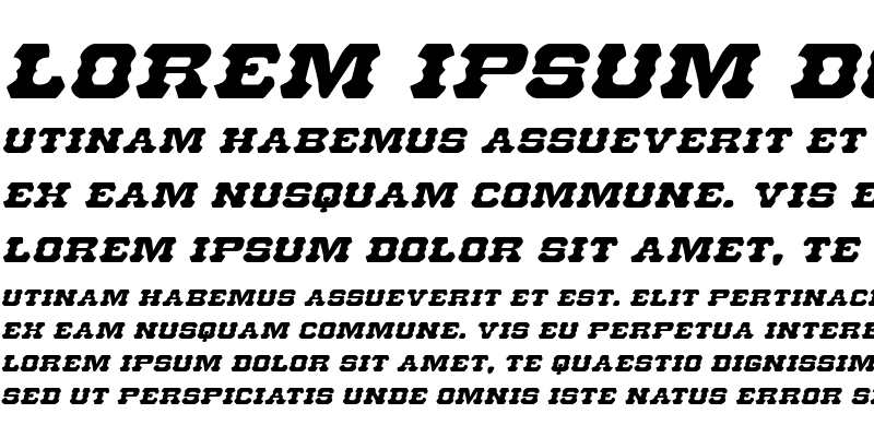 Sample of U.S. Marshal Expanded Italic Expanded Italic