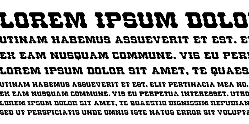 Sample of U.S. Marshal Leftalic Italic