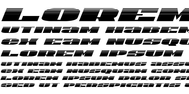 Sample of U.S.A. Halftone Italic