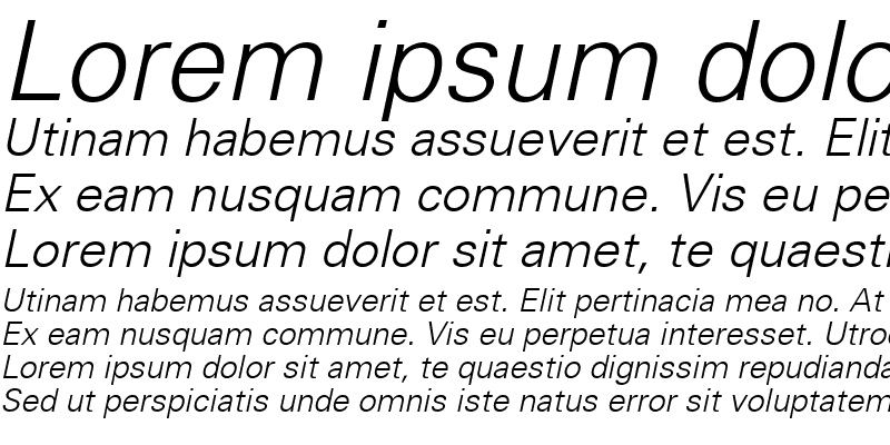 Sample of USALight Italic