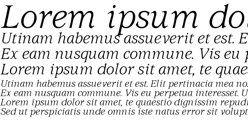 Sample of Usherwood Italic