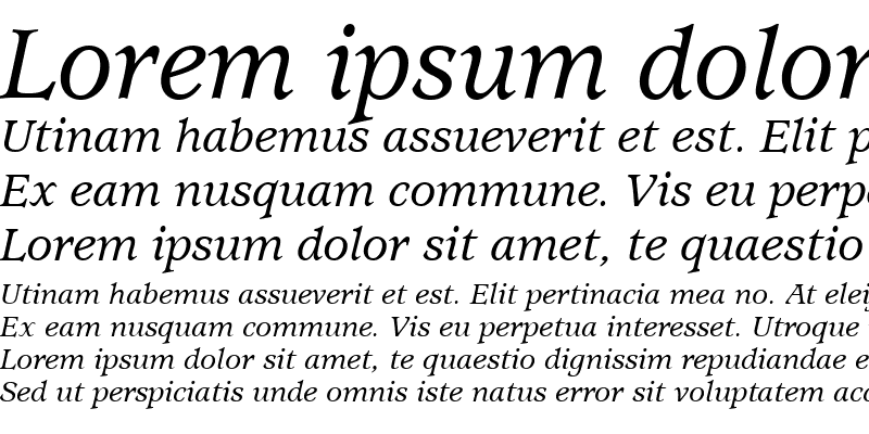 Sample of Usherwood LT Medium Italic
