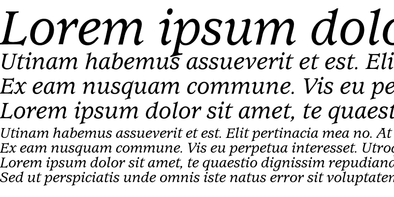 Sample of UsherwoodEF-MediumItalic