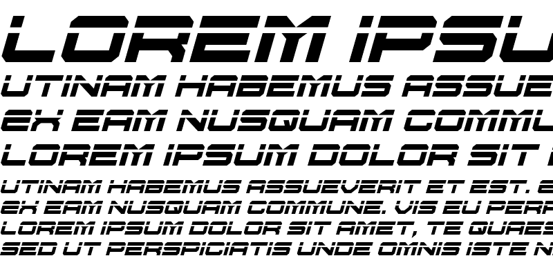 Sample of U.S.S. Dallas Laser Italic Italic