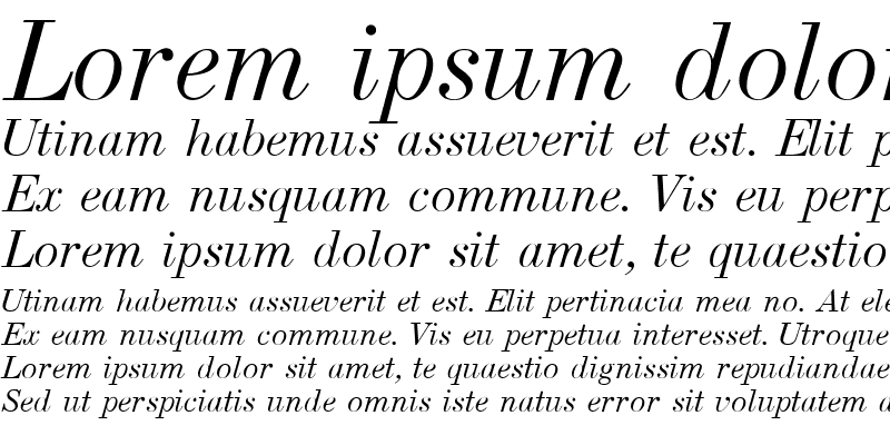 Sample of Usual New Italic