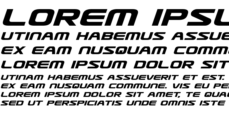 Sample of Usuzi Expanded Italic