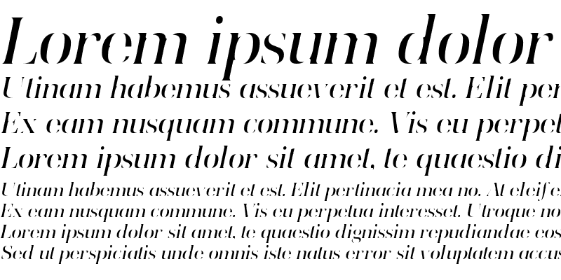 Sample of Utile Italic