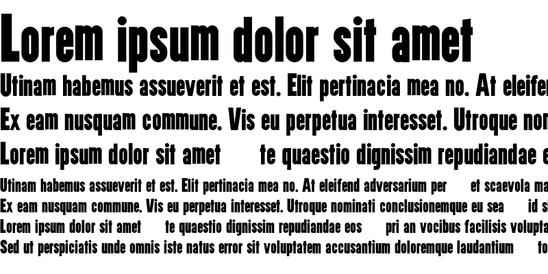Sample of Utility Condensed Bold