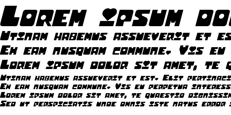 Sample of Utonium Bold Italic