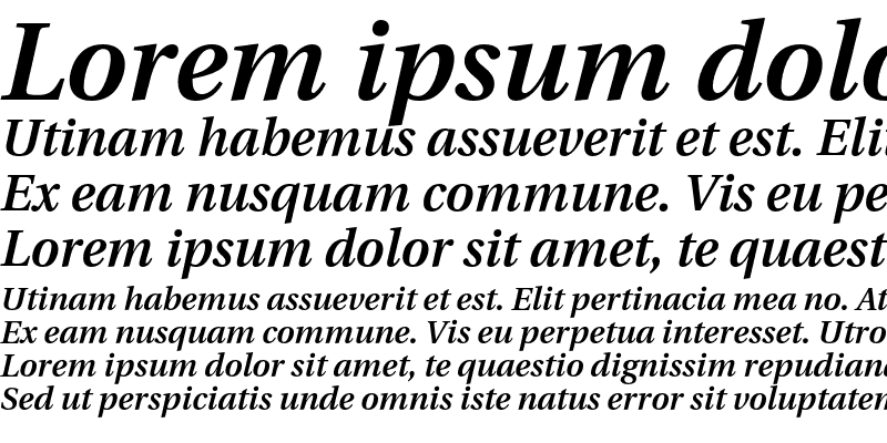 Sample of Utopia Semibold Italic
