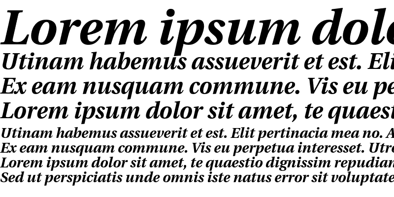 Sample of Utopia with Oldstyle Figures Bold Italic