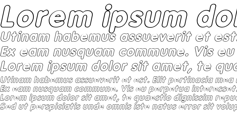 Sample of VagabondOutline Italic