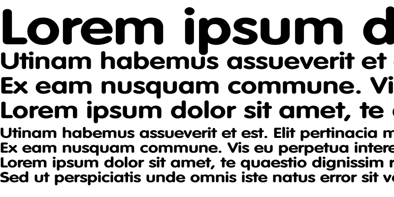 Sample of VAGRounded-Bold Wd