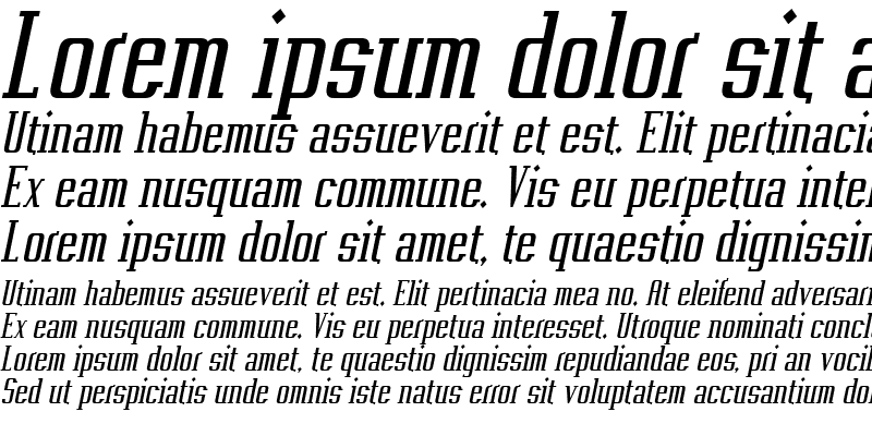 Sample of Vahika Italic