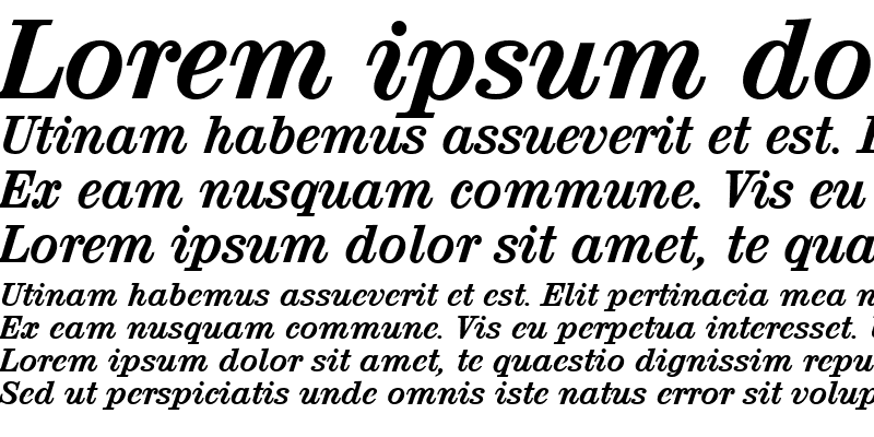 Sample of ValenciaLH Bold Italic
