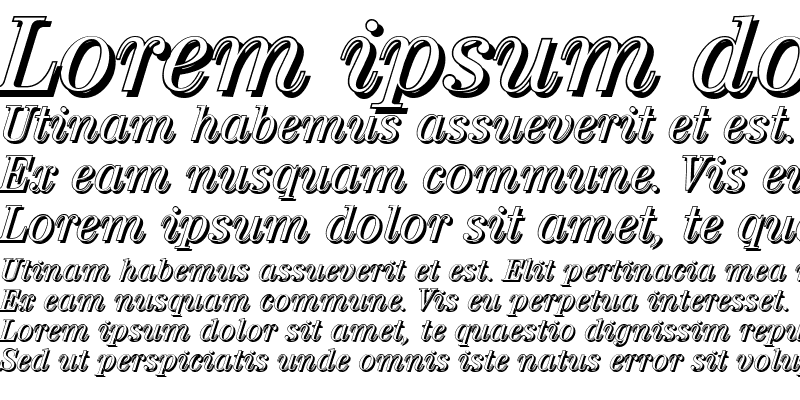 Sample of ValenciaShadow Italic