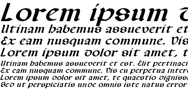 Sample of Valerius Expanded Italic