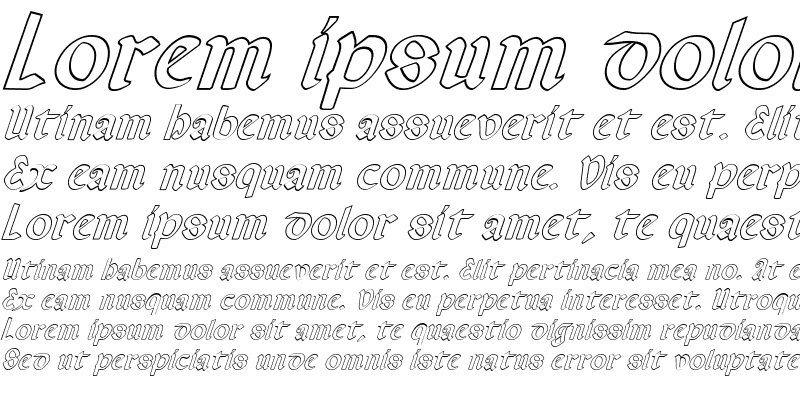 Sample of Valerius Outline Italic