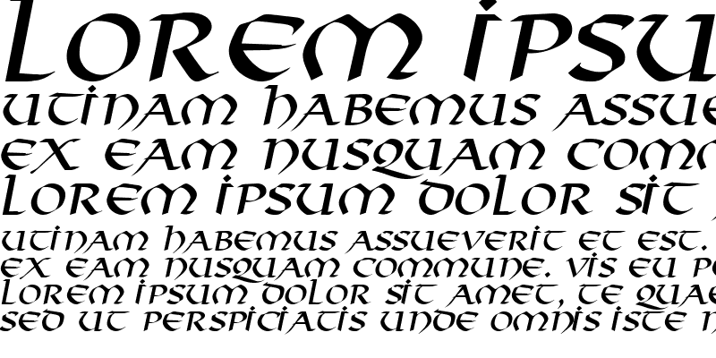 Sample of Valhalla Italic