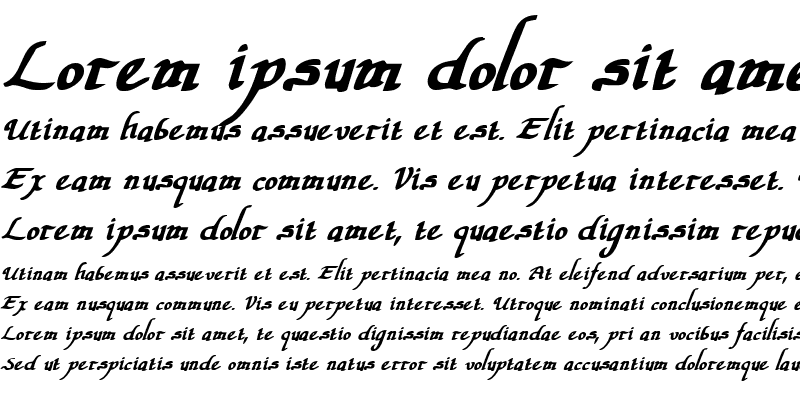 Sample of Valley Forge Bold Italic