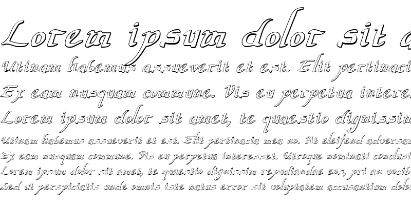 Sample of Valley Forge Outline Italic