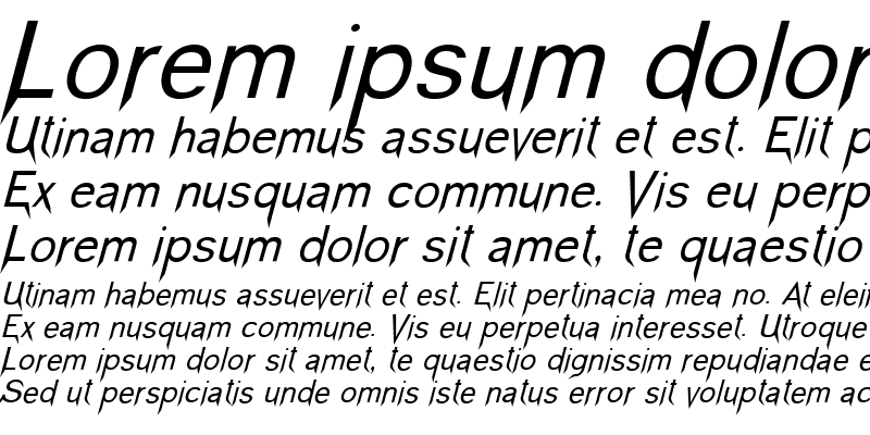 Sample of Vampetica Italic