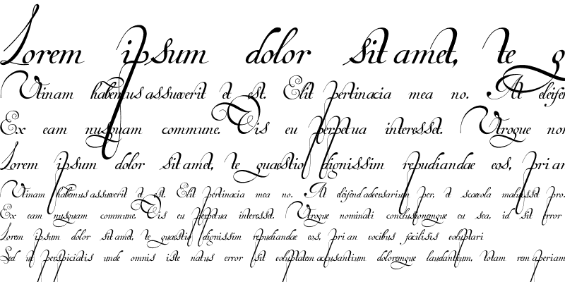 Sample of Van den Velde Script DEMO VERSION Regular