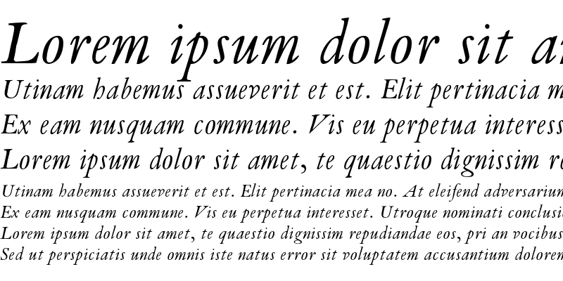 Sample of Van Dijck MT Std Italic