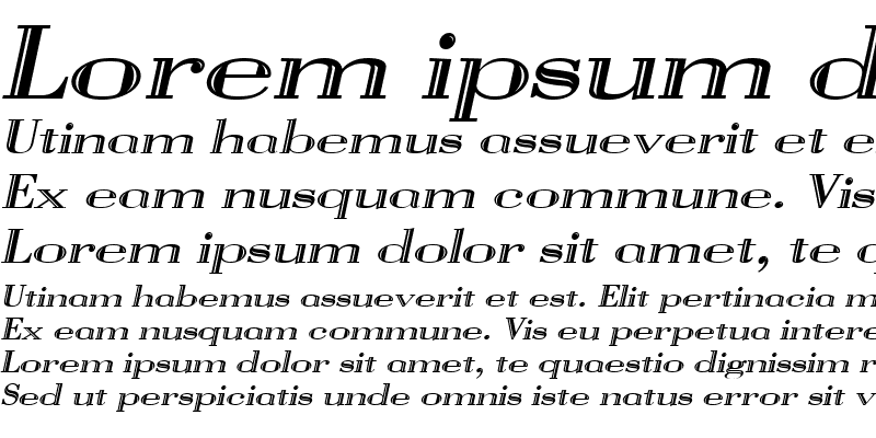 Sample of Vangard Italic