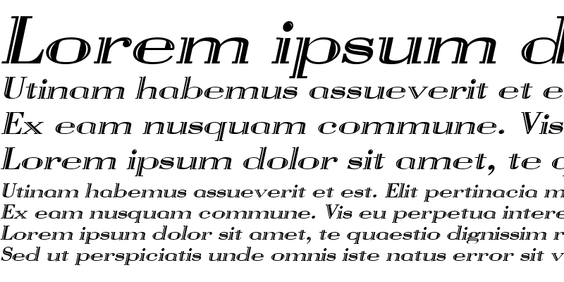 Sample of VangardOpen Italic