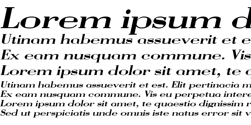 Sample of VangardSolid Italic
