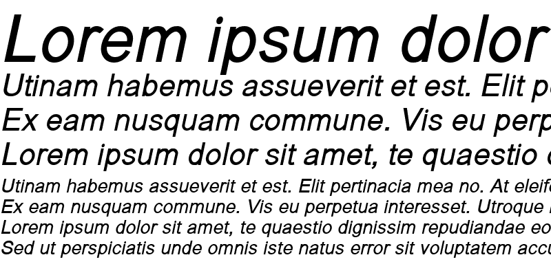 Sample of VangVieng Unicode Italic