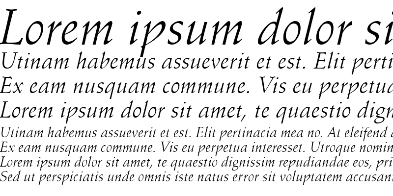 Sample of VANIEL 1 Italic