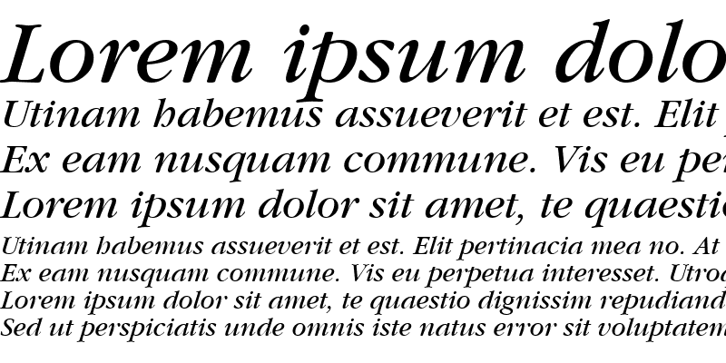 Sample of VANIEL 3 Italic