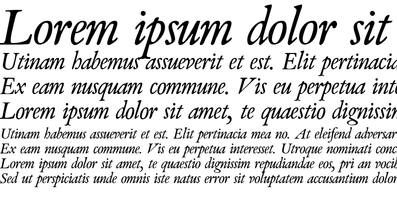 Sample of VanityBook Italic