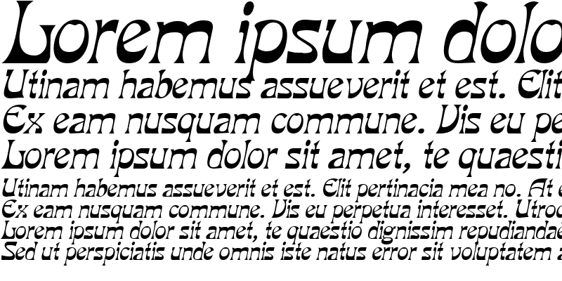 Sample of VanVeen Italic
