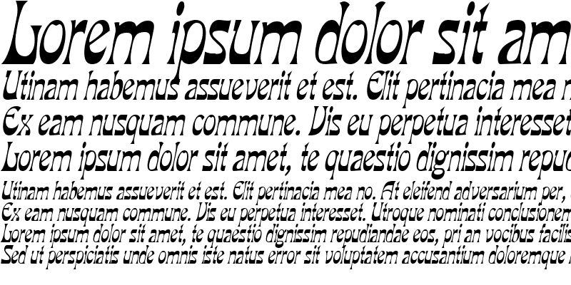 Sample of VanVeenCondensed Italic