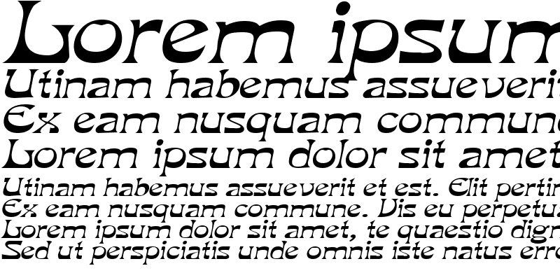 Sample of VanVeenExtended Italic