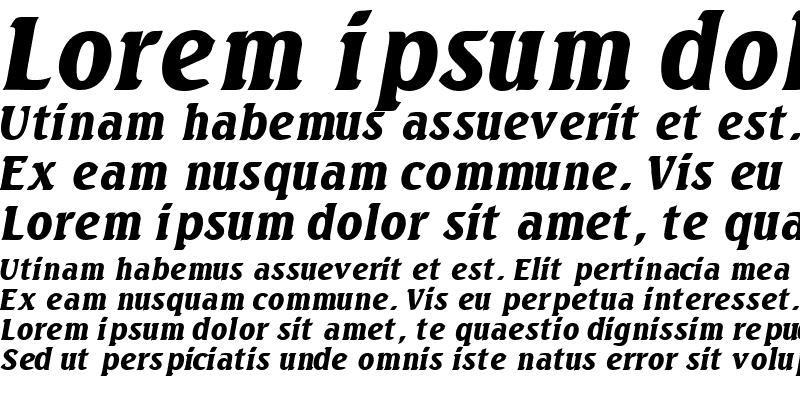 Sample of VarioDisplaySSK Italic
