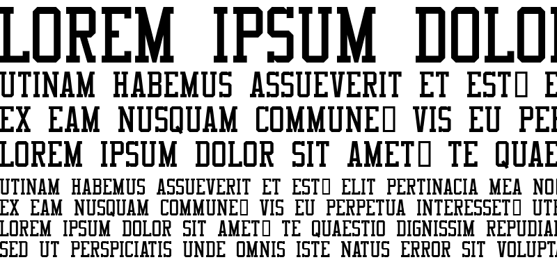 Sample of Varsity Classic Serif B