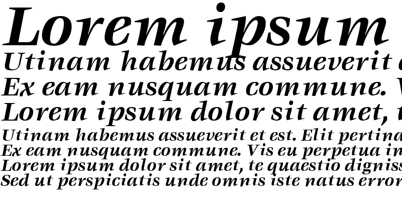 Sample of Veljovic Bold Italic