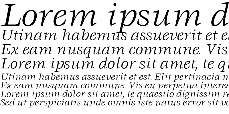 Sample of Veljovic Italic