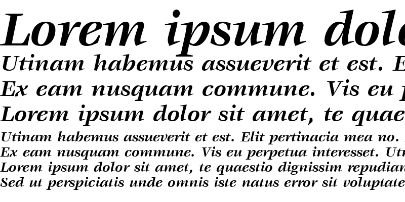 Sample of Veljovic LT Book Bold Italic