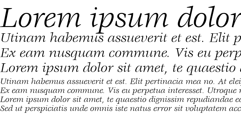 Sample of Veljovic LT Book Italic