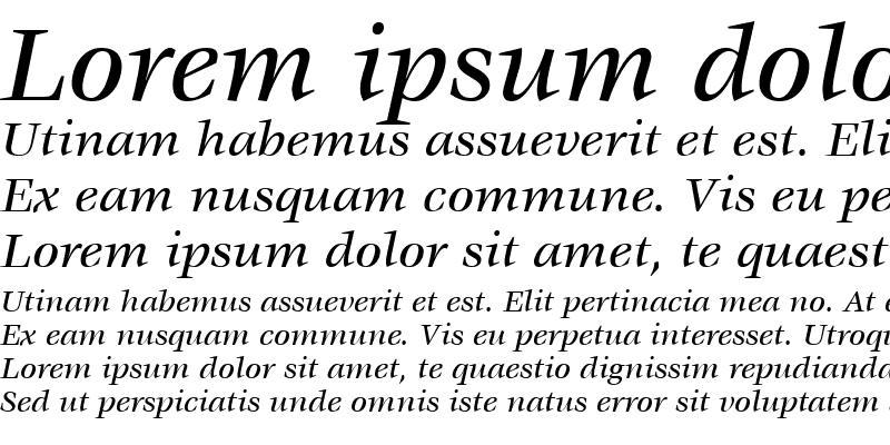 Sample of Veljovic LT Medium Italic
