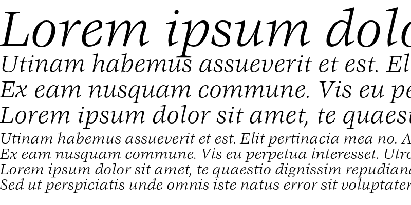 Sample of VeljovicEF Book Italic