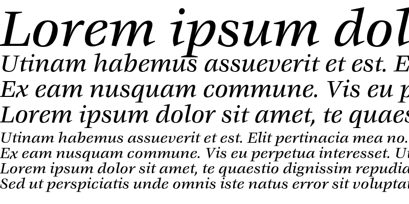 Sample of VeljovicEF Medium Italic