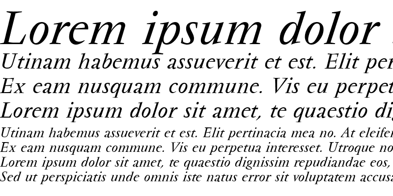 Sample of Vendome Italic
