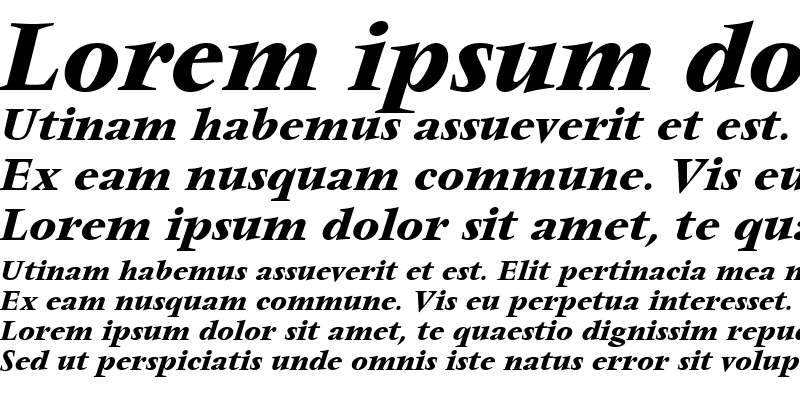 Sample of Vendome T Medium Italic